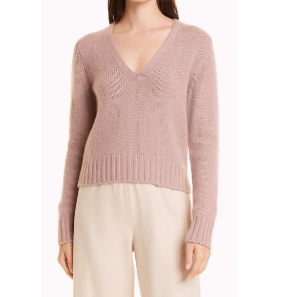 NWT VINCE Shrunken V-Neck Cashmere Sweater